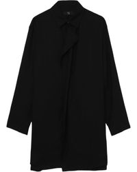 Y's Yohji Yamamoto - Drape-detail Long Shirt - Lyst