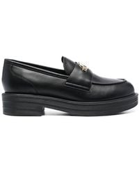 Love Moschino - 40mm Logo-plaque Slip-on Loafers - Lyst