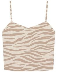 MC2 Saint Barth - Zebra Print Crop-Top - Lyst