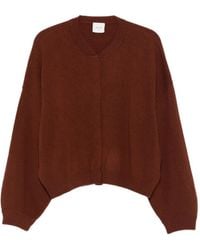 Alysi - Button-Front Balloon-Sleeve Cardigan - Lyst