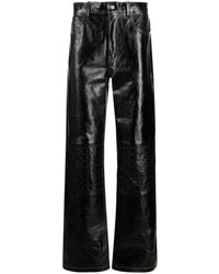 Marine Serre - Moonogram Leather Trousers - Lyst