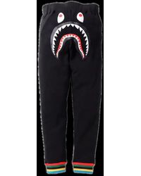 A Bathing Ape - Shark-Print Track Pants - Lyst