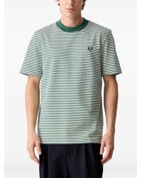Fred Perry - Striped Embroidered-Logo T-Shirt - Lyst