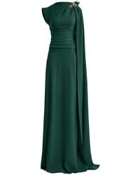 Gemy Maalouf - Feather-Embellished Ruched Gown - Lyst