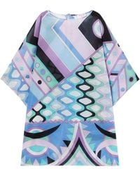 PUCCI - Zijden Mini-Jurk Met Vivara-Print - Lyst