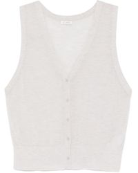 St. Agni - Button Vest - Lyst