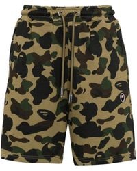 A Bathing Ape - Camouflage-print Cotton-blend Shorts - Lyst