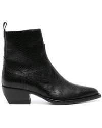 Golden Goose - Snakeskin-effect Leather Ankle Boots - Lyst