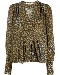 Isabel Marant - V-Neck Printed Blouse - Lyst