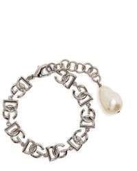 Dolce & Gabbana - Logo-plaque Polished-finish Bracelet - Lyst