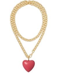 Roxanne Assoulin - Big Puffy Heart Charm Necklace - Lyst