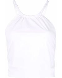 RED Valentino - Lace-Up Halterneck Top - Lyst