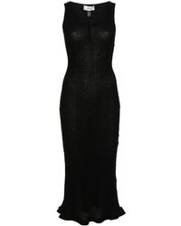 Nissa - Vestido largo texturizado sin mangas - Lyst