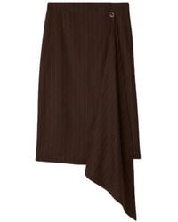 Rodebjer - Falda Midi Josefina Cruzada A Rayas Diplomáticas - Lyst