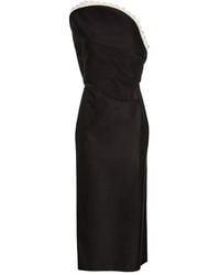 Magda Butrym - Lace-Trimmed Midi Dress - Lyst
