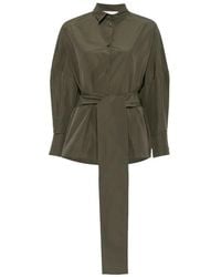 Co.Go - Belted Balloon-Sleeve Shirt - Lyst