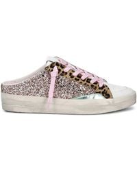 Crime London - Sk8 Deluxe Sabot Glitter Leopard-Print Sneakers - Lyst