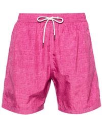 Paul & Shark - Shark-charm Textil-print Swim Shorts - Lyst