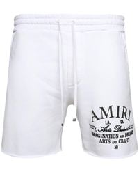 Amiri - Short de sport en coton à logo imprimé - Lyst