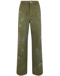 Des Phemmes - Pantalon Taille-Haute À Ornements En Cristal - Lyst