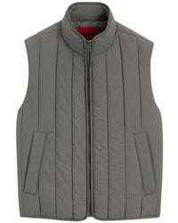 HUGO - Quilted Gilet - Lyst