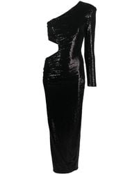 Nissa - Metallic-Finish One-Shoulder Dress - Lyst