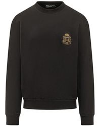 Dolce & Gabbana - Logo-Patch Sweatshirt - Lyst