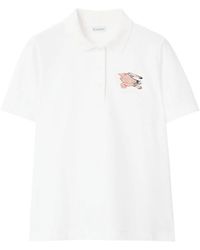 Burberry - Ekd Check Cotton Polo Shirt - Lyst