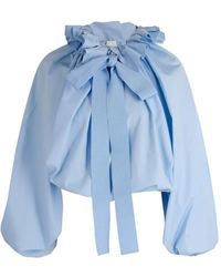 Patou - Ruffled Bow-Detailed Top - Lyst