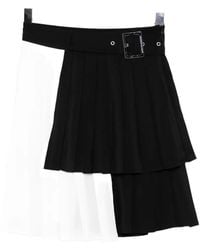 KARL LAGERFELD - Asymmetrical Pleated Skirt - Lyst