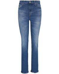 AG Jeans - Logo-embroidered Jeans - Lyst