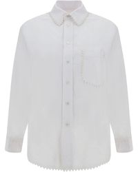 Bottega Veneta - Pinking-edge Compact Cotton Shirt - Lyst