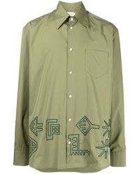 NAMACHEKO - Embroidered Pointed-collar Shirt - Lyst