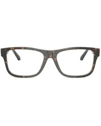 Versace - Tortoiseshell-Effect Rectangle-Frame Glasses - Lyst
