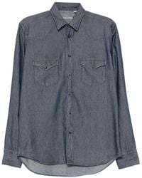 Canali - Jeanshemd mit langen Ärmeln - Lyst