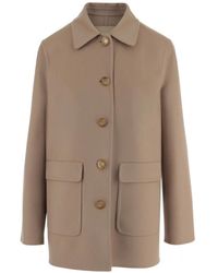 Valentino Garavani - Logo-Button Pocket-Detail Coat - Lyst