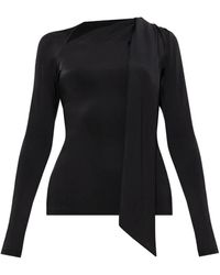 Victoria Beckham - ドレープ ロングスリーブトップ - Lyst