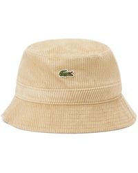 Lacoste - Corduroy Bucket Hat - Lyst