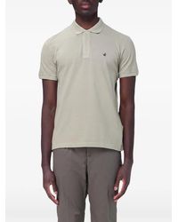 Brooksfield - Logo-Embroidered Cotton Polo Shirt - Lyst