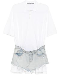 Alexander Wang - Robe À Jupe En Jean Et Design Superposé - Lyst