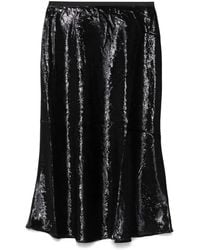 Polo Ralph Lauren - Lamé Midi Skirt - Lyst
