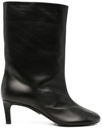 Plan C - Pointed-Toe Leather Boots - Lyst