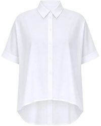 Max Mara - Popeline Overhemd Met Korte Mouwen - Lyst