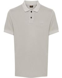 BOSS - Logo-rubberised Cotton Polo Shirt - Lyst