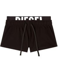 DIESEL - Miranda-D-Pop Waistband-Logo Shorts - Lyst