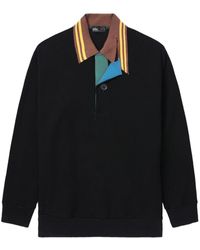 Kolor - Contrast-collar Polo Top - Lyst