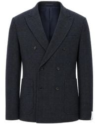 Paolo Pecora - Checked Double-Breasted Blazer - Lyst