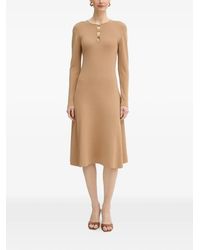 KARL LAGERFELD - Vestido midi con detalle de botones - Lyst