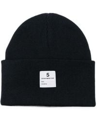 Department 5 - Logo-Patch Ribbed-Knit Beanie Hat - Lyst