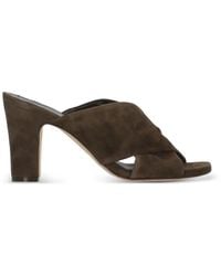 Julie Dee - Suede Crossover Sandals - Lyst